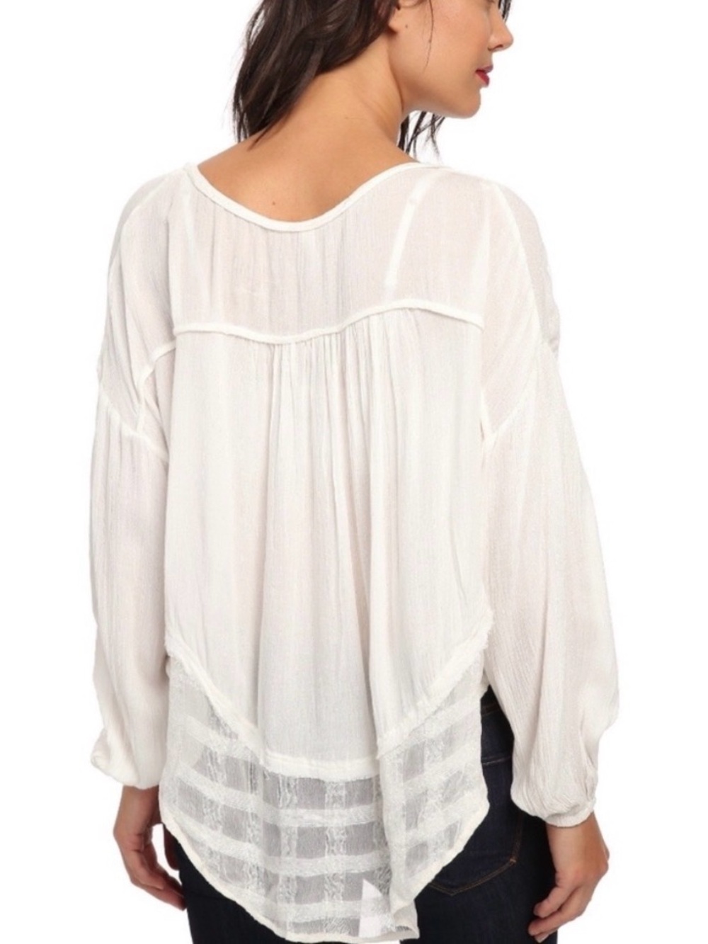 Free People Ivory Rainy Days Swing Top Size XS 2015 - Picture 2 of 8